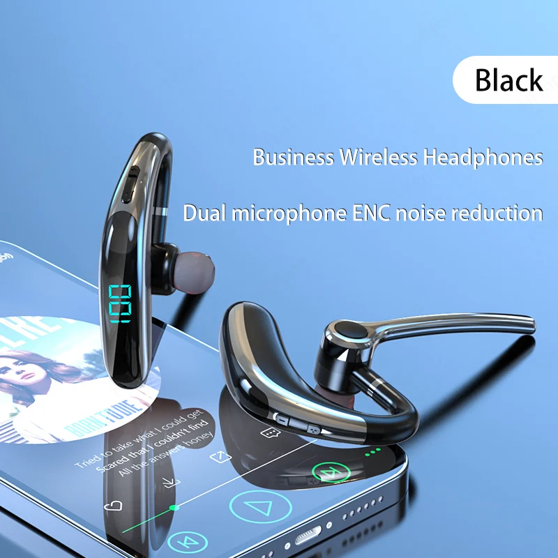 Беспроводные наушники Bluetooth Наушники с микрофоном ENC, Шумоподавляющая гарнитура для громкой связи Для бизнеса и вождения Изображение 5