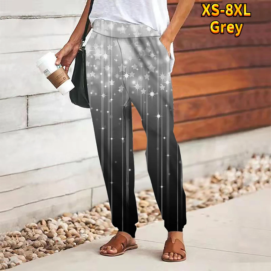 Брюки 2023 года, штаны для йоги с принтом, Свободные брюки в цветочек, повседневные Новые женские модные повседневные брюки, спортивные брюки, Брюки большого размера XS-8XL Изображение 1