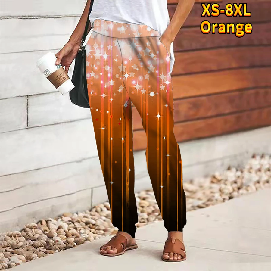 Брюки 2023 года, штаны для йоги с принтом, Свободные брюки в цветочек, повседневные Новые женские модные повседневные брюки, спортивные брюки, Брюки большого размера XS-8XL Изображение 2