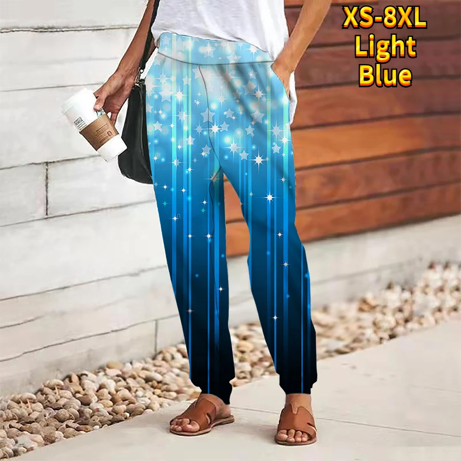 Брюки 2023 года, штаны для йоги с принтом, Свободные брюки в цветочек, повседневные Новые женские модные повседневные брюки, спортивные брюки, Брюки большого размера XS-8XL Изображение 3