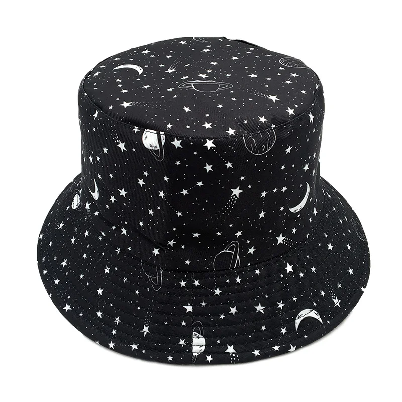весенне-летняя шляпа рыбака, уличная шляпа-ведро с принтом Галактики, хлопковая шляпа с принтом планеты, модная панама, солнцезащитные шляпы, панама-ведро Изображение 2
