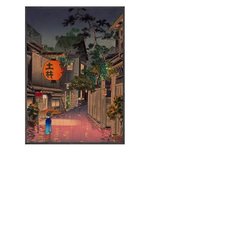 Винтажное Японское Искусство Горы Канагава Огромные Волны Туман Птица ПЛАКАТ Крафт Винтажный Плакат Бумага Diy Декор Современное Искусство Настенная Живопись Изображение 3