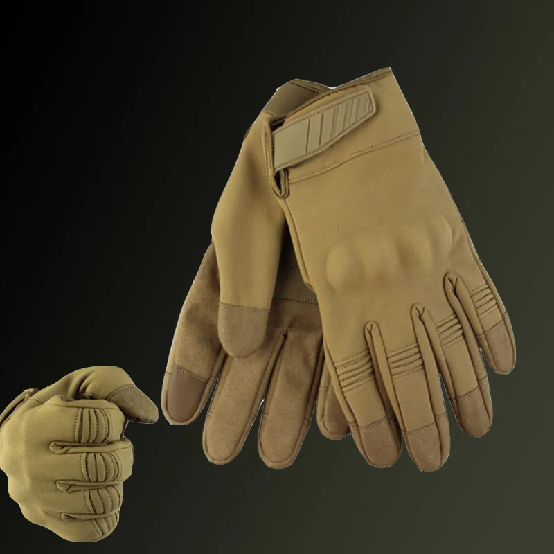 Военная экипировка, мужские тактические камуфляжные перчатки, зимние армейские боевые перчатки с полным пальцем, Камуфляжные велосипедные перчатки для пейнтбола Изображение 0