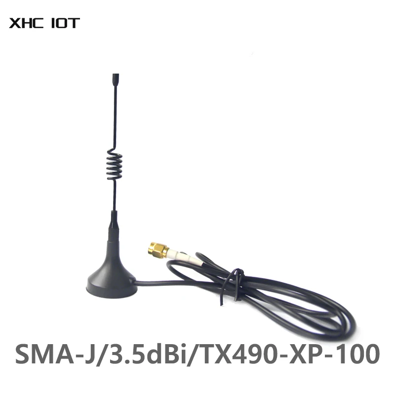 Высококачественная Антенна-присоска 490 МГц, Интерфейс SMA-J, Импеданс 3,5 дБи, Коэффициент усиления 50 Ом, менее 1,5 КСВ XHCIOT TX490-XPL-100 Изображение 0
