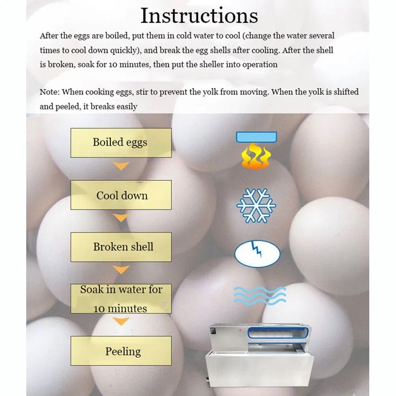 высокопроизводительная автоматическая машина для очистки яиц от скорлупы 30 кг/ч, машина для очистки птичьих яиц 110 В/220 В Изображение 4