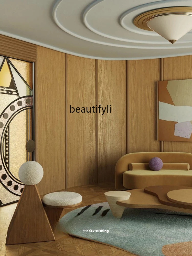Дизайнерский одноместный диван-кресло Home Nordic Simple Wooden Lounge Chair B & B Кресло Изображение 2