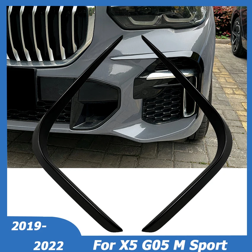 Для BMW X5 G05 M Sport 2019 2020 2021 2022 Спойлер переднего бампера, Противотуманные фары, рамка, накладка, наклейки на решетку Радиатора, автомобильные Аксессуары Изображение 0