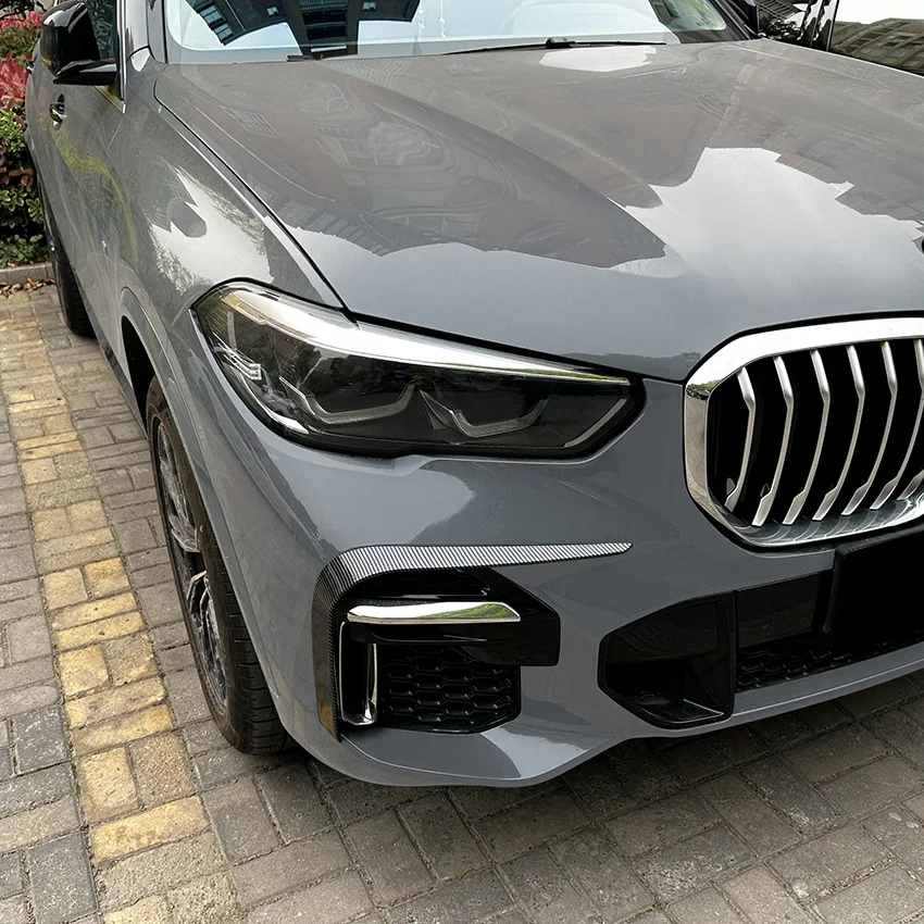 Для BMW X5 G05 M Sport 2019 2020 2021 2022 Спойлер переднего бампера, Противотуманные фары, рамка, накладка, наклейки на решетку Радиатора, автомобильные Аксессуары Изображение 4