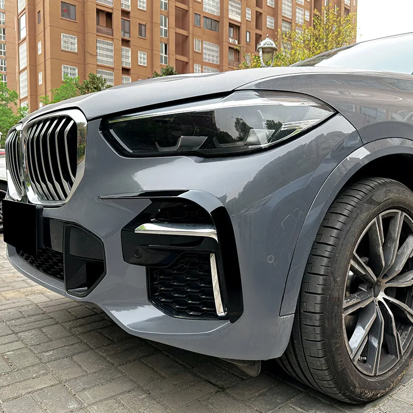 Для BMW X5 G05 M Sport 2019 2020 2021 2022 Спойлер переднего бампера, Противотуманные фары, рамка, накладка, наклейки на решетку Радиатора, автомобильные Аксессуары Изображение 5