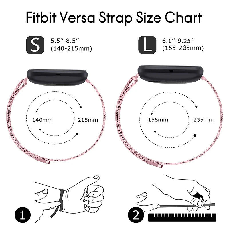Для Fitbit Versa 3 4 Sense Миланский Ремешок Для часов Fitbit Versa4 Versa3 Металлический Ремешок Из нержавеющей Стали Замените Браслет Изображение 4