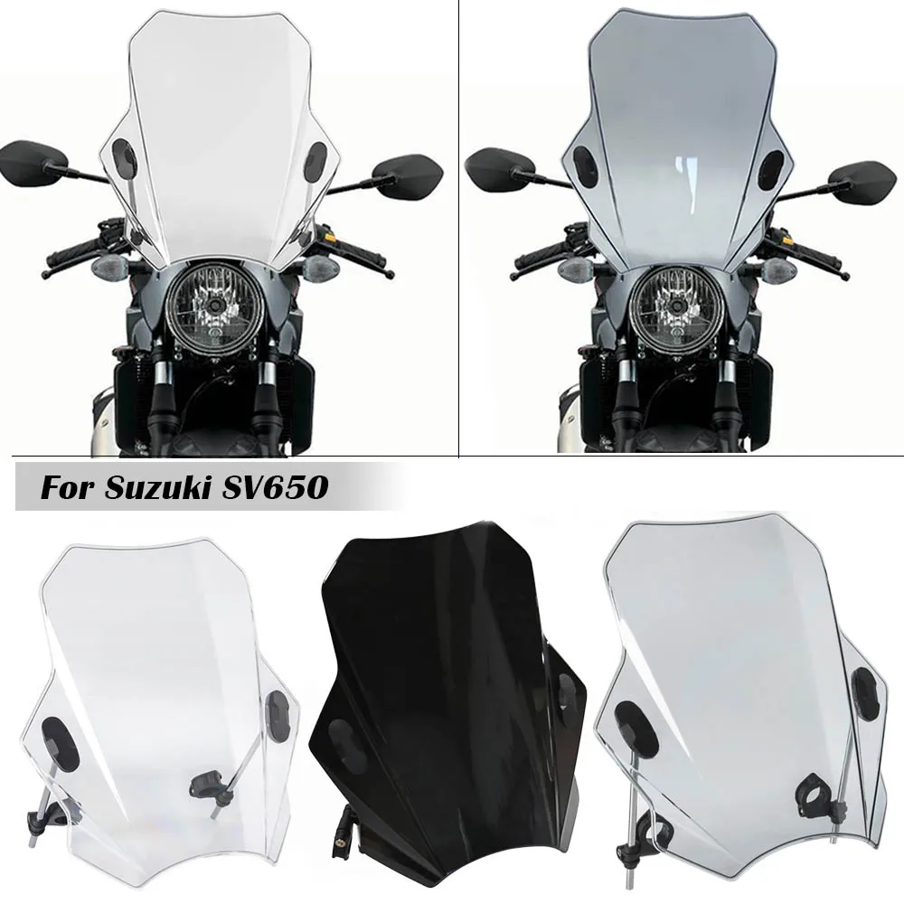Для Suzuki SV650 SV 650 1999-2022 универсальное лобовое стекло мотоцикла, защитная крышка, дефлектор экрана, аксессуары для мотоциклов Изображение 0