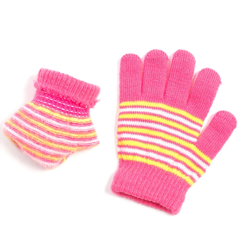 Для детей 1-5 лет Зимние Теплые Утепленные Перчатки Для девочек И мальчиков, Детские Милые Варежки, Имитация Перчаток с полными пальцами Изображение 5