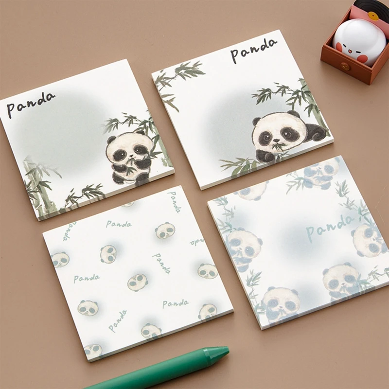 для Творческих Стикеров Panda Разместила Блокноты Cartoon Smooth Writing Memo Pad для Школьного Класса Office на 50 Листах Изображение 3