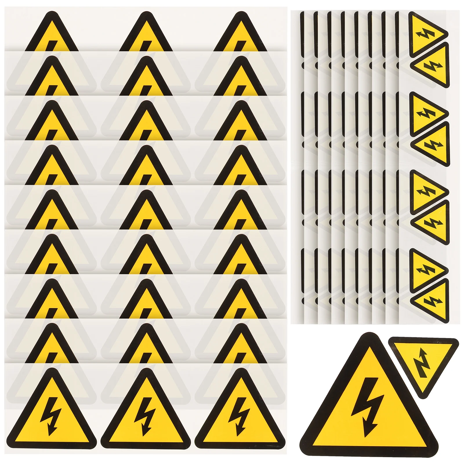 Желтые наклейки Tofficu, опасность поражения электрическим током, Виниловая наклейка, Поражение электрическим током Отключите питание перед Изображение 0