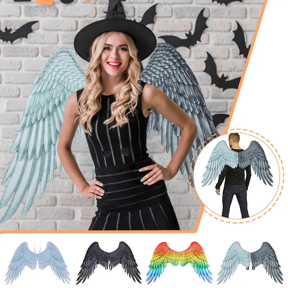 Женская Одежда Angel Wings Carnival Halloween Ball Выберите Большие Цвета Костюм С Крыльями Для Косплея Черный Реквизит Белый 4 Дополнительных V9L8 Изображение 5