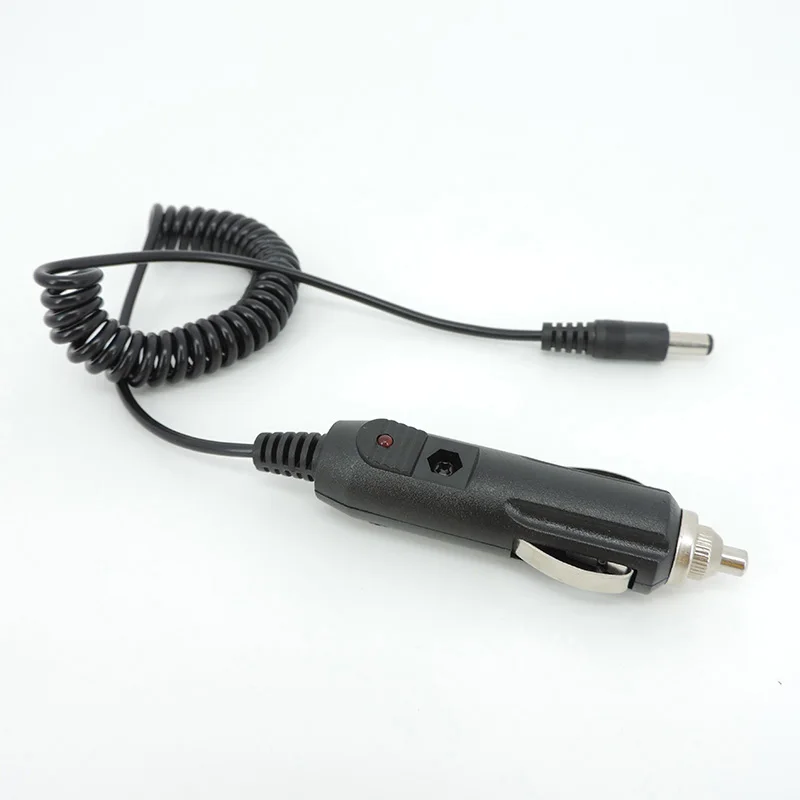 Зарядное устройство для автомобильного прикуривателя постоянного тока 12 В 24 В до 5,5x2,1 мм Разъем для зарядки источника питания кабель пружинный шнур Line E1 Изображение 4
