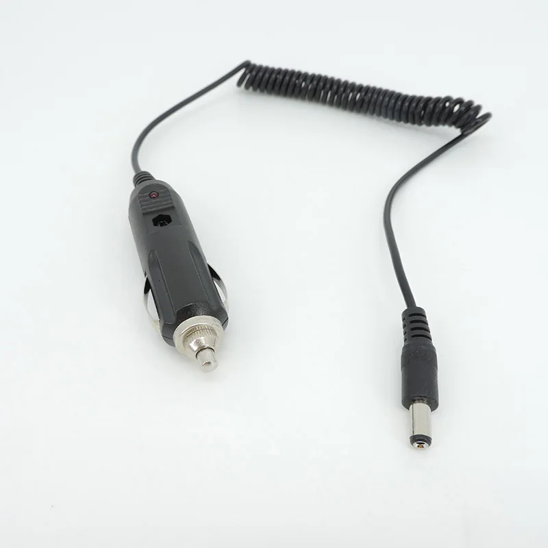 Зарядное устройство для автомобильного прикуривателя постоянного тока 12 В 24 В до 5,5x2,1 мм Разъем для зарядки источника питания кабель пружинный шнур Line E1 Изображение 5