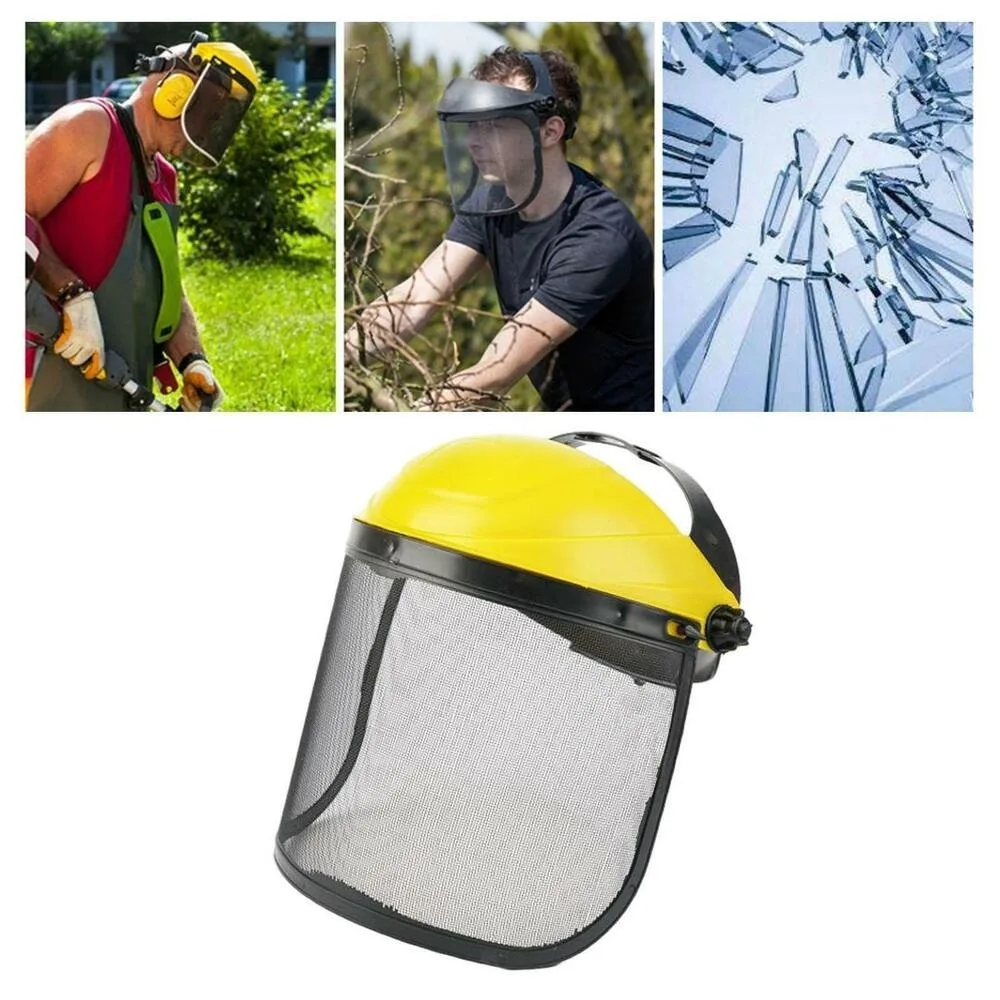 Защита от брызг, Электрическая Резка, Защита для садоводства, Сетка для лица, Защитная маска, Шлем для бензопилы, Защитный шлем Изображение 4