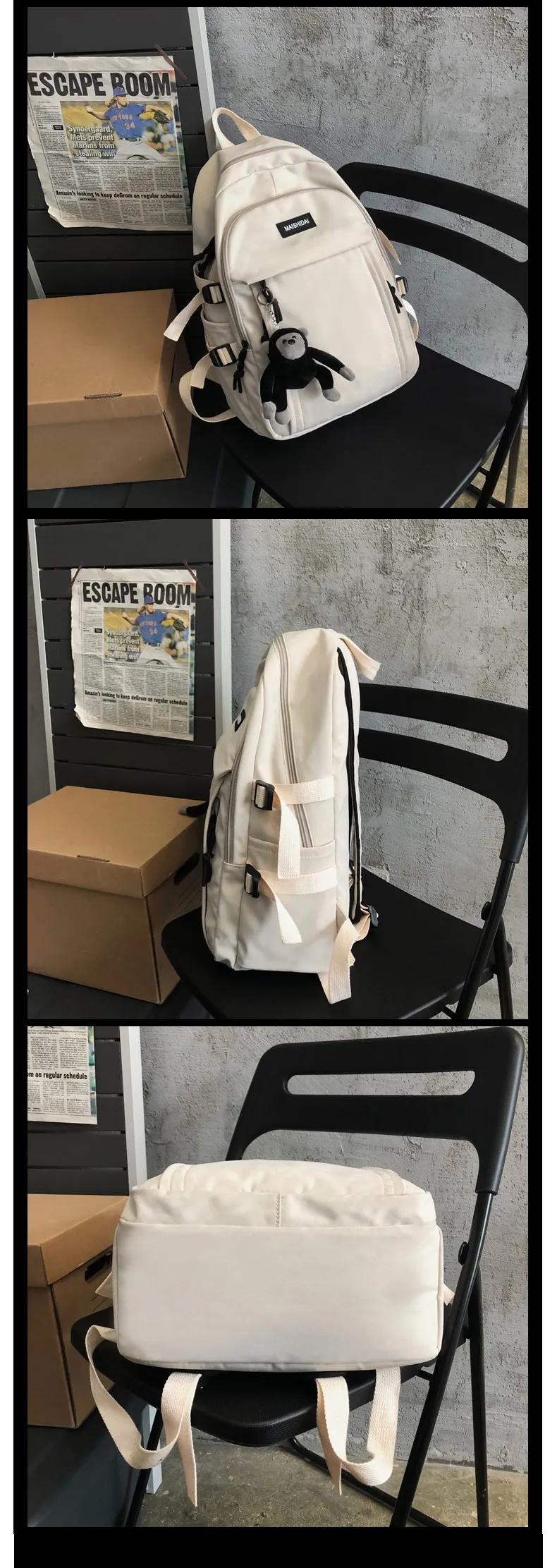 Игра Genshin Impact Keqing Hutao, школьная сумка для мужчин и женщин, студенческий мультфильм, Аниме, повседневный рюкзак Большой емкости, сумка-мессенджер, Подарки Изображение 5