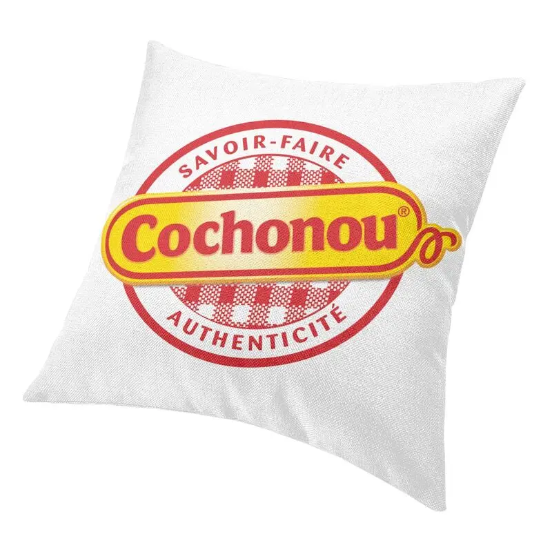 Изготовленный на заказ Квадратный чехол для подушки с логотипом Pig Cochonou, домашний декор, чехол для подушки с 3D двусторонней печатью для гостиной Изображение 2