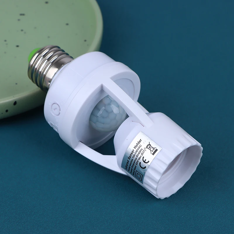 ИК-датчик освещенности корпуса, основание лампы, светодиодный интеллектуальный датчик, переключатель AC100-240V E26/E27, преобразователь патронов для ламп Изображение 2
