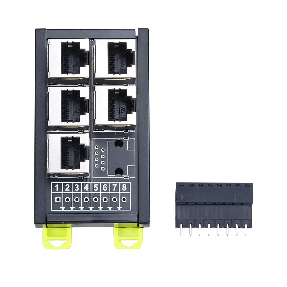 Клеммный блок RJ45 с 2 3 4 5 6 отверстиями от Ethernet до 8P Модуль терминального концентратора Подключаемый сетевой порт Изображение 3