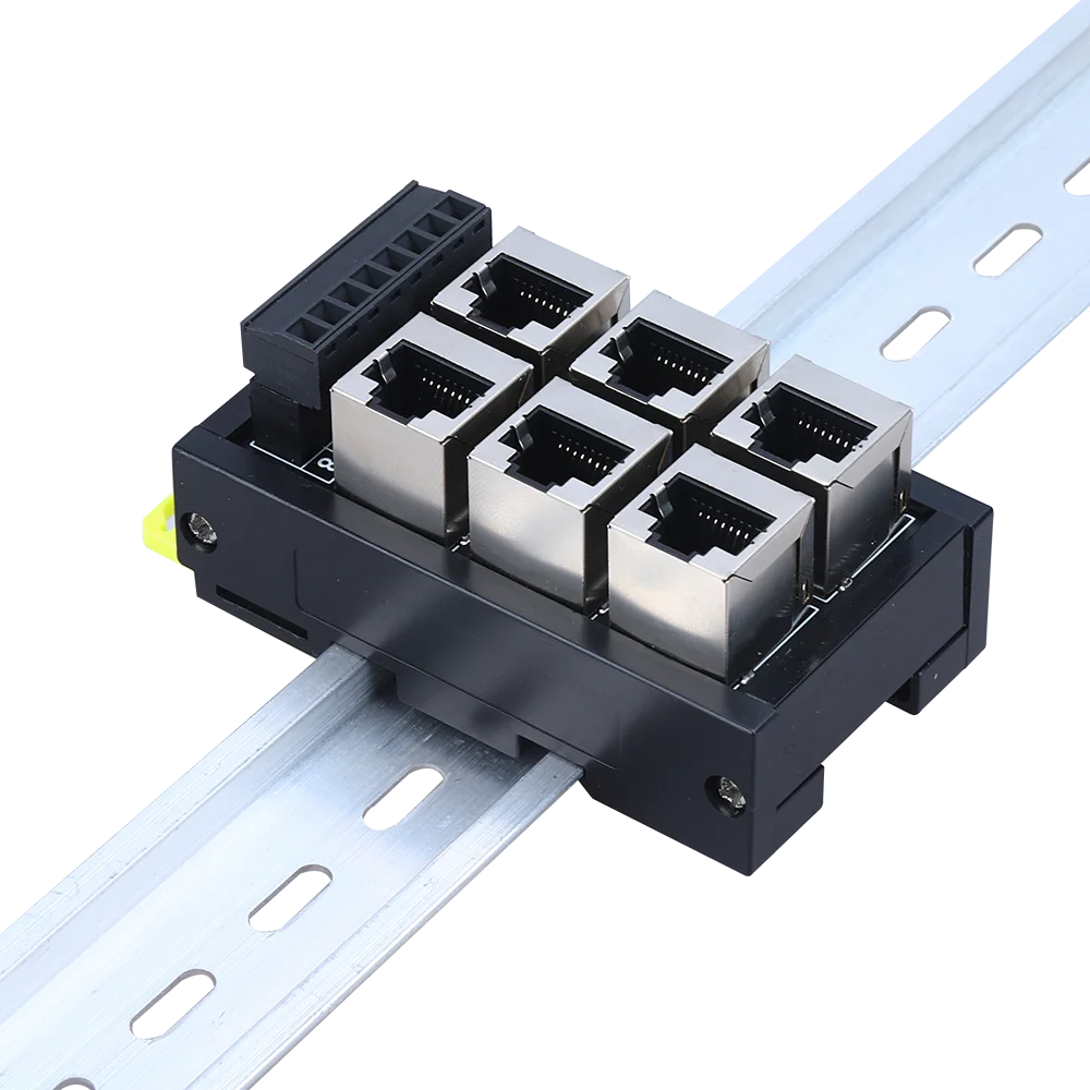 Клеммный блок RJ45 с 2 3 4 5 6 отверстиями от Ethernet до 8P Модуль терминального концентратора Подключаемый сетевой порт Изображение 4