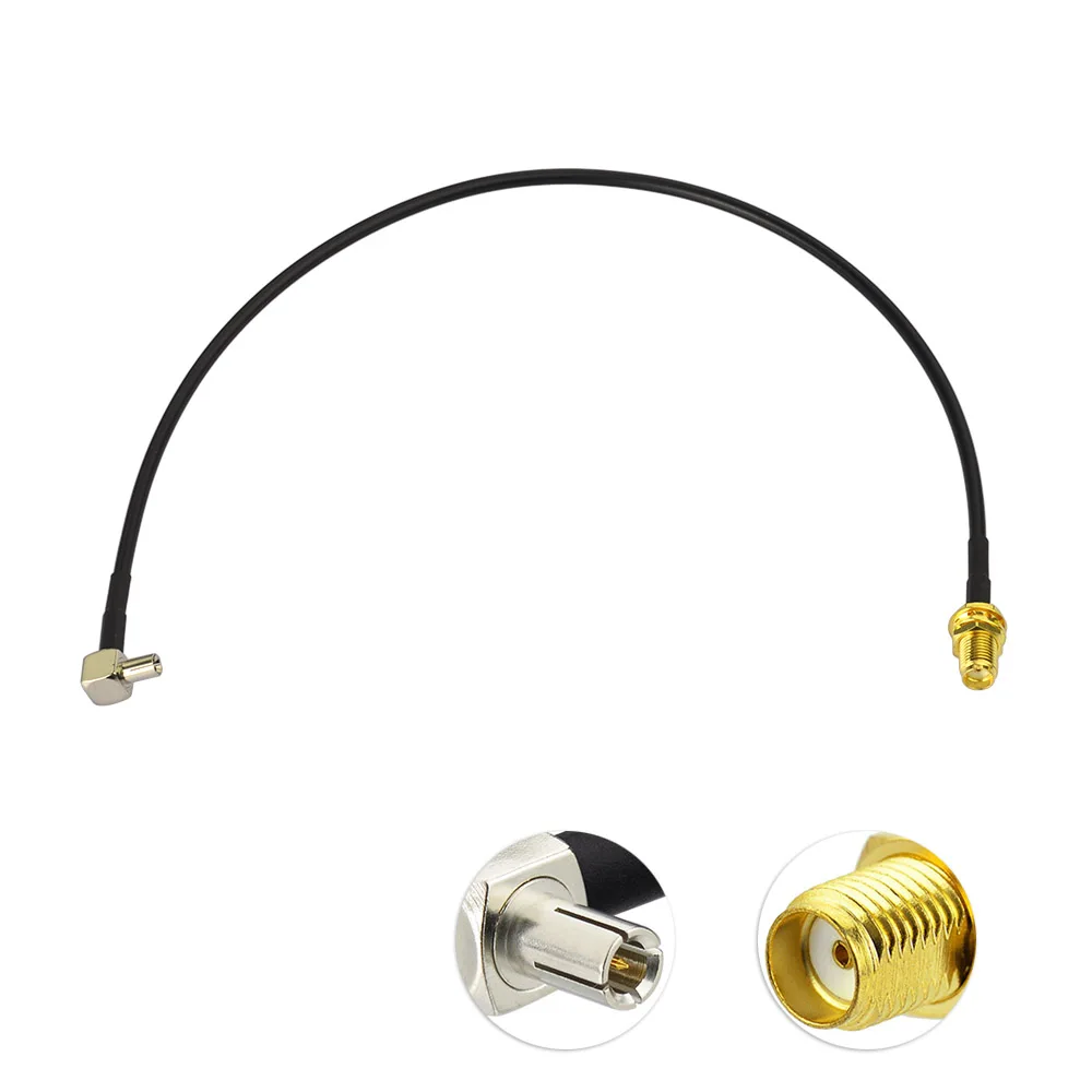Комплект коаксиальных кабелей Eightwood SMA-TS9 для подключения внешней антенны SMA-розетки к TS9 для USB-модемов и точек доступа MiFi (30 см RG316 RG174) Изображение 1