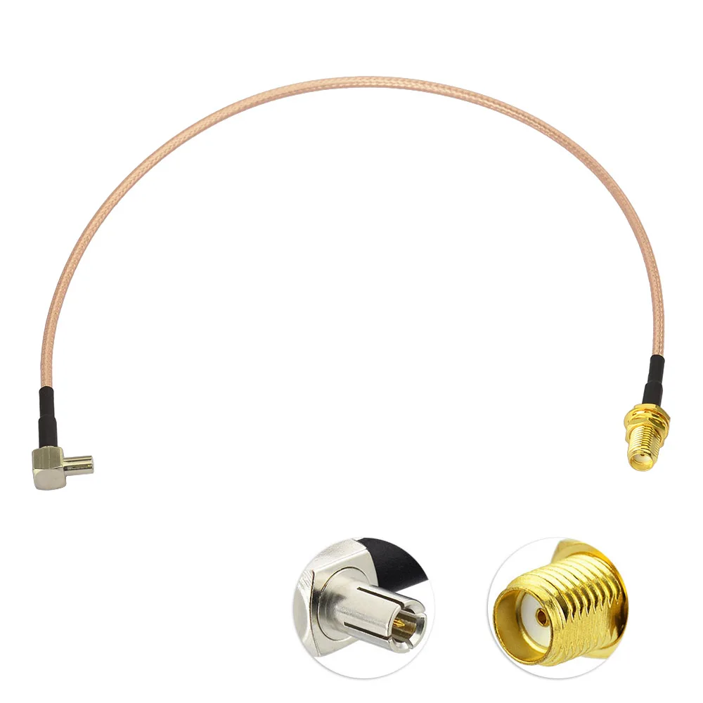 Комплект коаксиальных кабелей Eightwood SMA-TS9 для подключения внешней антенны SMA-розетки к TS9 для USB-модемов и точек доступа MiFi (30 см RG316 RG174) Изображение 2