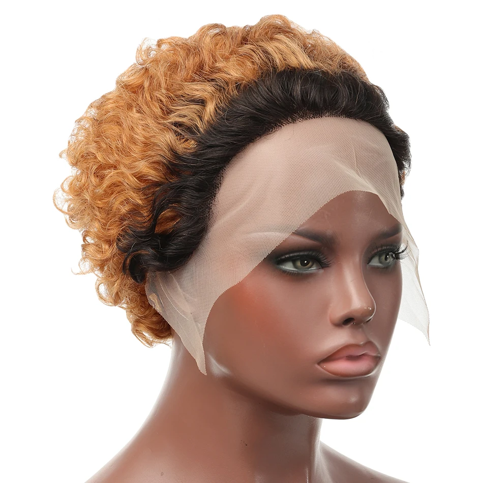Короткие Прямые парики из человеческих волос натурального цвета, Бразильские волосы Remy, парик в стиле Пикси, дешевый Парик из человеческих волос для чернокожих женщин Изображение 5