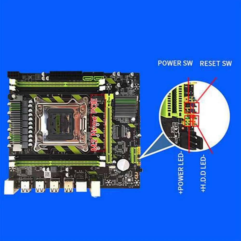 Материнская плата X79 LGA2011 DDR3 с Восьмиядерной Поддержкой Процессора E5 2650 PCI-E NVME M.2 для Материнской платы компьютера Изображение 2