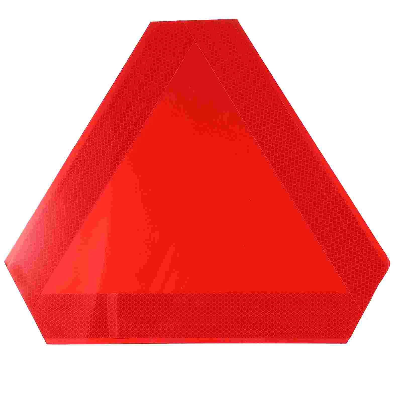 Медленно движущийся автомобильный знак, Треугольный светоотражающий знак, знак безопасности, медленно движущийся знак для транспортного средства Изображение 0