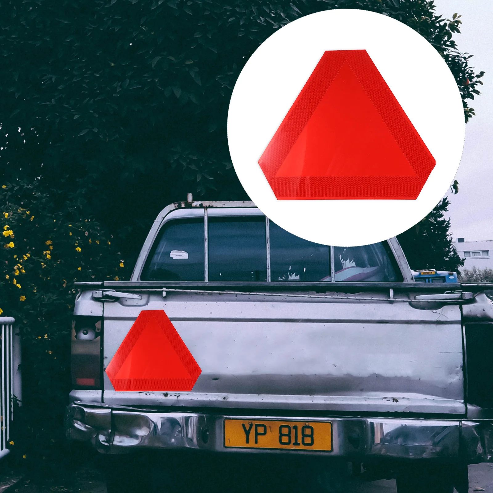 Медленно движущийся автомобильный знак, Треугольный светоотражающий знак, знак безопасности, медленно движущийся знак для транспортного средства Изображение 2