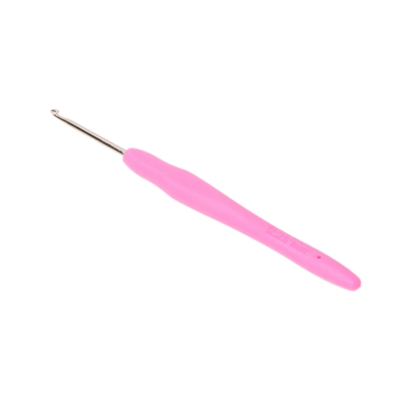 Металлическая спица для вязания крючком Инструмент для шитья с мягкой резиновой ручкой Изображение 3