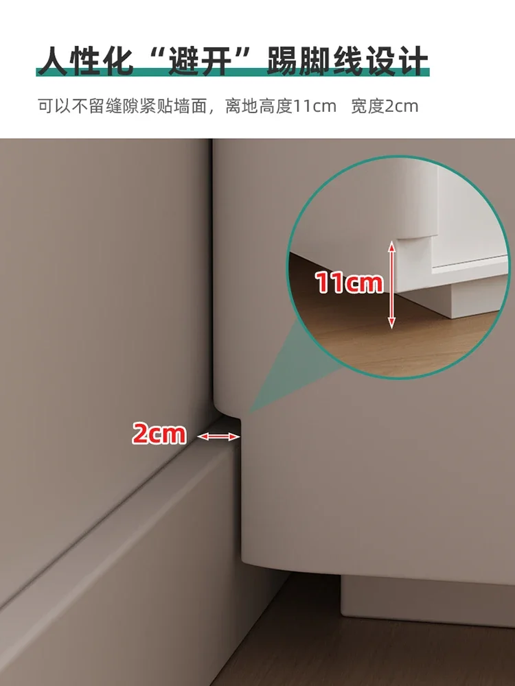 Минималистичная белая гостиная, современный минималистичный малогабаритный шкаф для телевизора из массива дерева от пола до потолка от знаменитостей онлайн Изображение 3