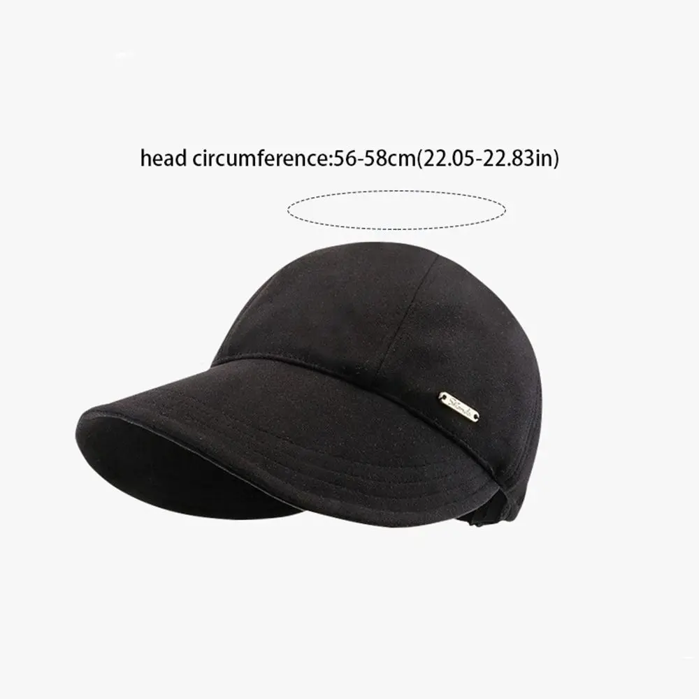 Модная широкополая шляпа, 1 шт., простая теплая хлопчатобумажная кепка, повседневная универсальная бейсболка с буквами для девочек Изображение 5