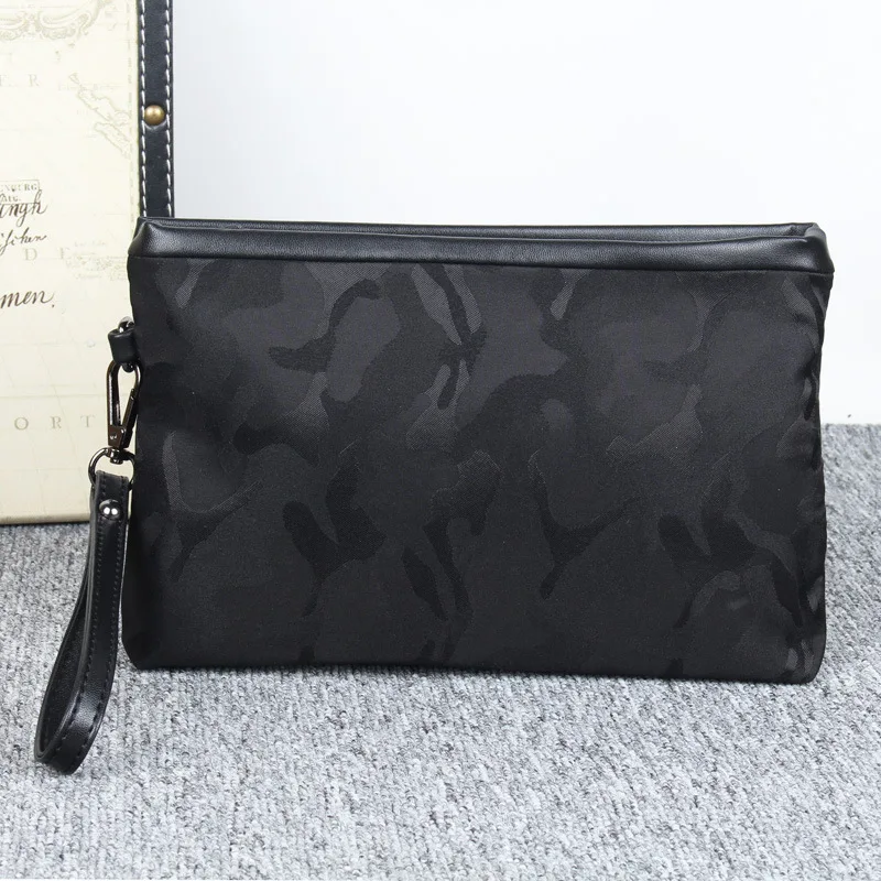 Мужская черная сумка, сумка из ткани Оксфорд большой емкости, нейлоновая сумка для отдыха, камуфляжная сумка для телефона, модный кошелек-клипса Изображение 0