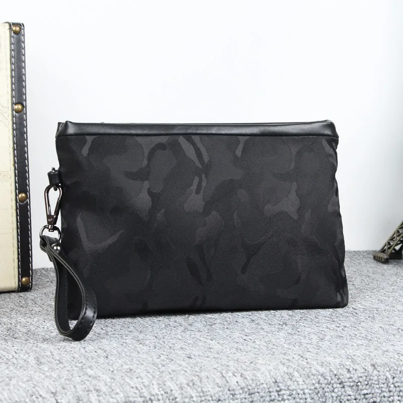 Мужская черная сумка, сумка из ткани Оксфорд большой емкости, нейлоновая сумка для отдыха, камуфляжная сумка для телефона, модный кошелек-клипса Изображение 2
