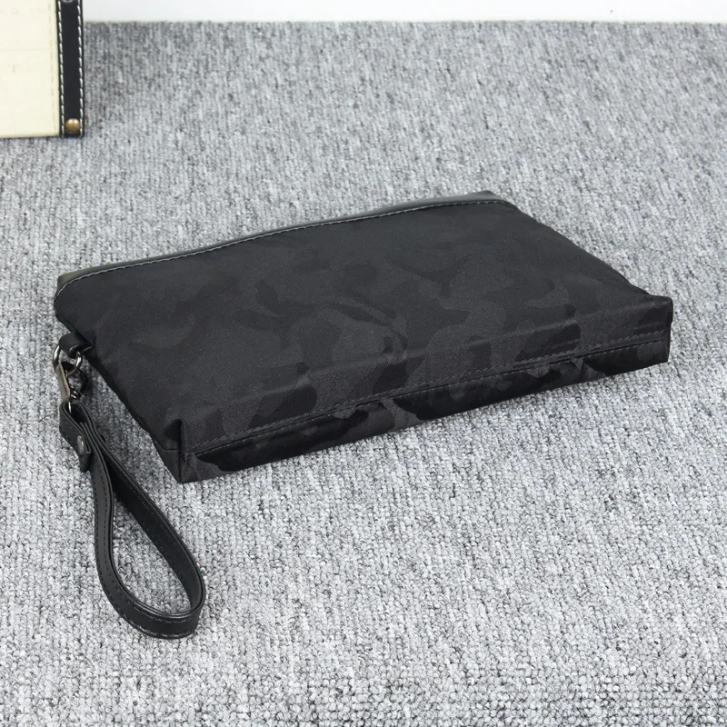 Мужская черная сумка, сумка из ткани Оксфорд большой емкости, нейлоновая сумка для отдыха, камуфляжная сумка для телефона, модный кошелек-клипса Изображение 3