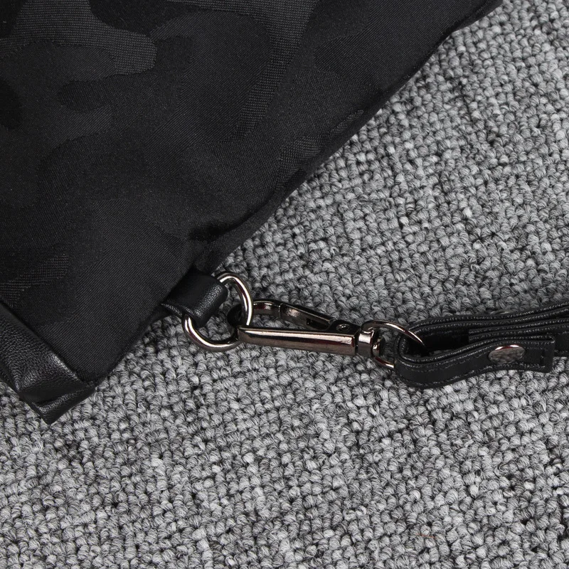 Мужская черная сумка, сумка из ткани Оксфорд большой емкости, нейлоновая сумка для отдыха, камуфляжная сумка для телефона, модный кошелек-клипса Изображение 4