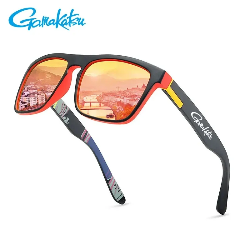 Мужские поляризованные очки Gamakatsu для рыбалки, Летний альпинизм на открытом воздухе, модные спортивные солнцезащитные очки с красочной пленкой Изображение 0