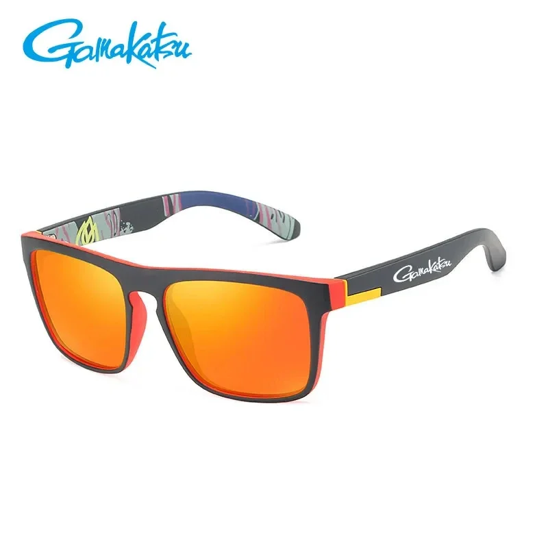 Мужские поляризованные очки Gamakatsu для рыбалки, Летний альпинизм на открытом воздухе, модные спортивные солнцезащитные очки с красочной пленкой Изображение 1