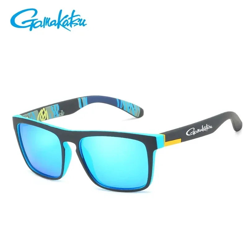Мужские поляризованные очки Gamakatsu для рыбалки, Летний альпинизм на открытом воздухе, модные спортивные солнцезащитные очки с красочной пленкой Изображение 3
