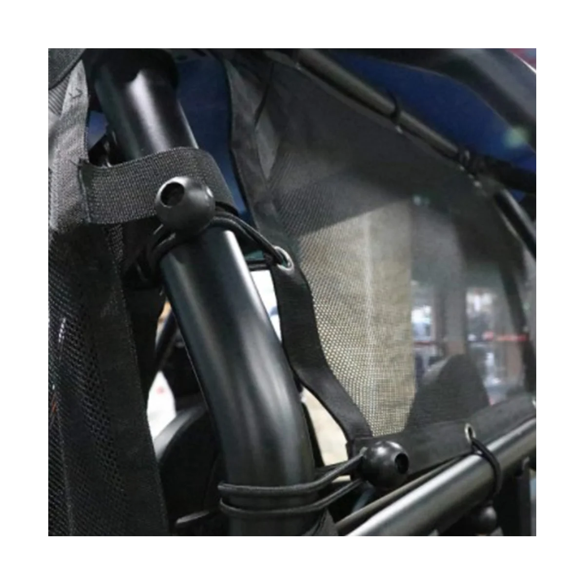 Мягкая сетка на заднем стекле UTV, Сетчатый козырек на задней панели, Сетчатые принадлежности для пляжных багги для Polaris RZR XP Turbo 15-22 Изображение 3