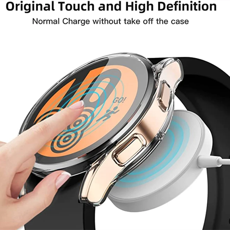 Мягкий Бампер из ТПУ Для Samsung Galaxy Watch 4 44 мм 40 мм С Круговым Покрытием Чехол Для Galaxy Watch 4 Case Аксессуары Изображение 3