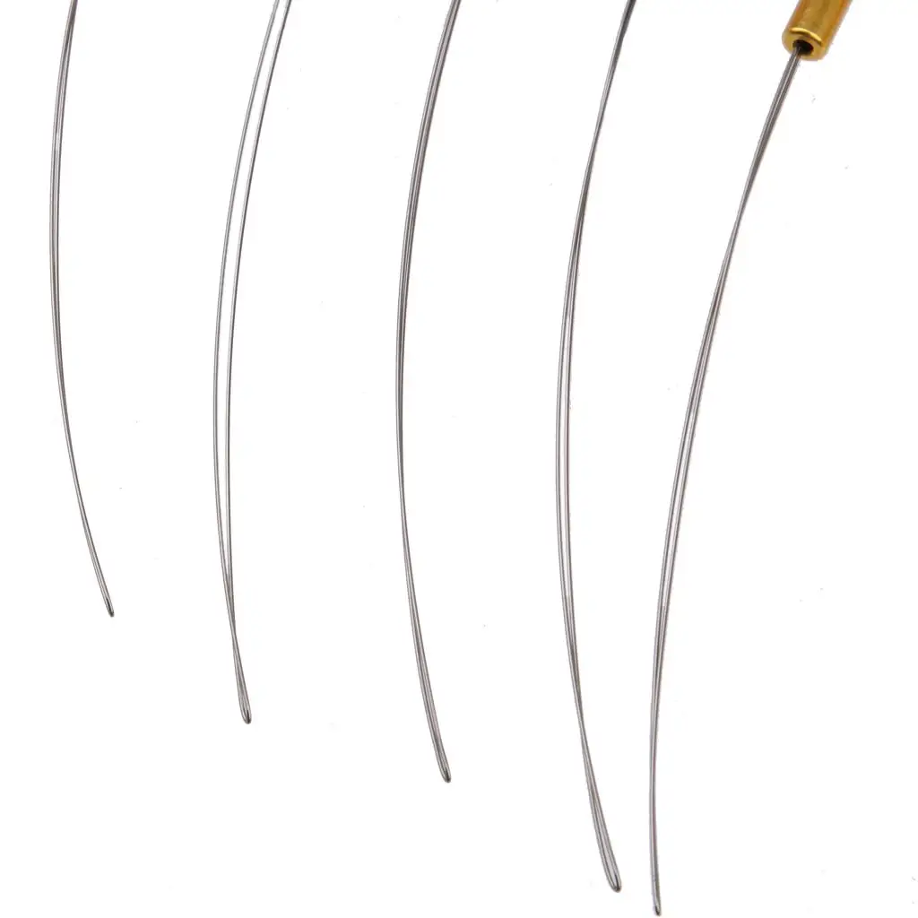 Набор из 12 инструментов для нарезания резьбы с деревянной петлей и крючком из перьев Изображение 4