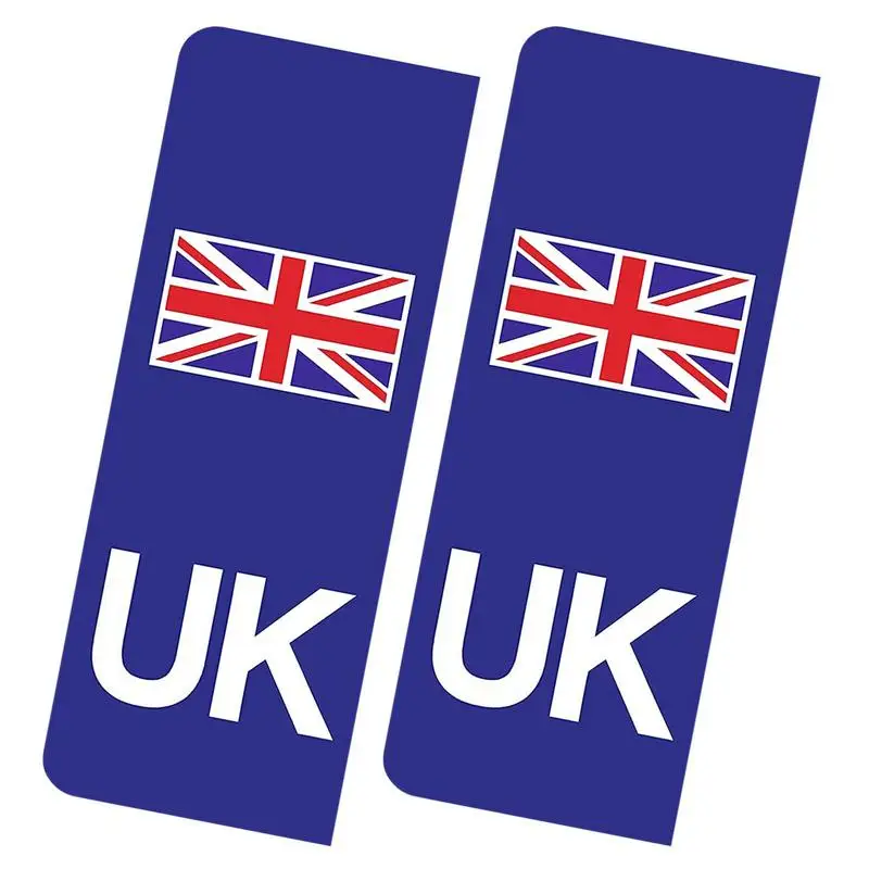 Наклейка на номерной знак Великобритании, Светоотражающие виниловые наклейки на автомобильный номерной знак, простая в установке самоклеящаяся наклейка на любую поверхность Изображение 0