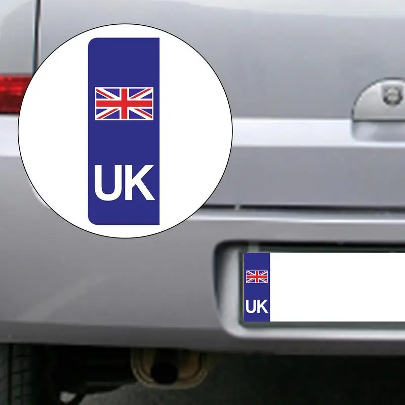 Наклейка на номерной знак Великобритании, Светоотражающие виниловые наклейки на автомобильный номерной знак, простая в установке самоклеящаяся наклейка на любую поверхность Изображение 3
