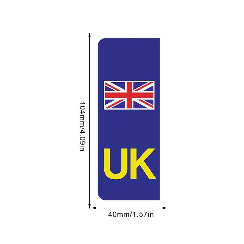 Наклейка на номерной знак Великобритании, Светоотражающие виниловые наклейки на автомобильный номерной знак, простая в установке самоклеящаяся наклейка на любую поверхность Изображение 5