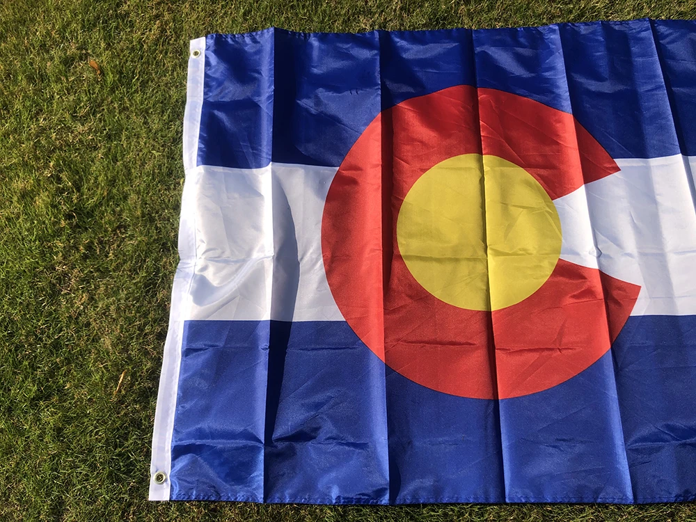 НЕБЕСНЫЙ ФЛАГ флаг Колорадо 90x150 см полиэстер двойного проникновения США флаг штата Колорадо флаг США подвесной баннер Изображение 2